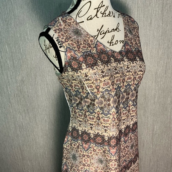 NWOT ONE WORLD Multicolor Midi Dress Size Medium - Picture 4 of 12